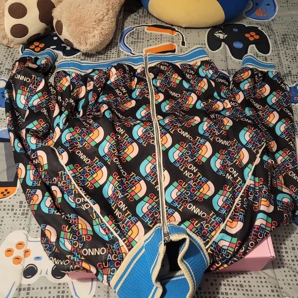 The North Face X Gucci Multicolor Logo-Print Zip Jacket - Picture 5 of 7